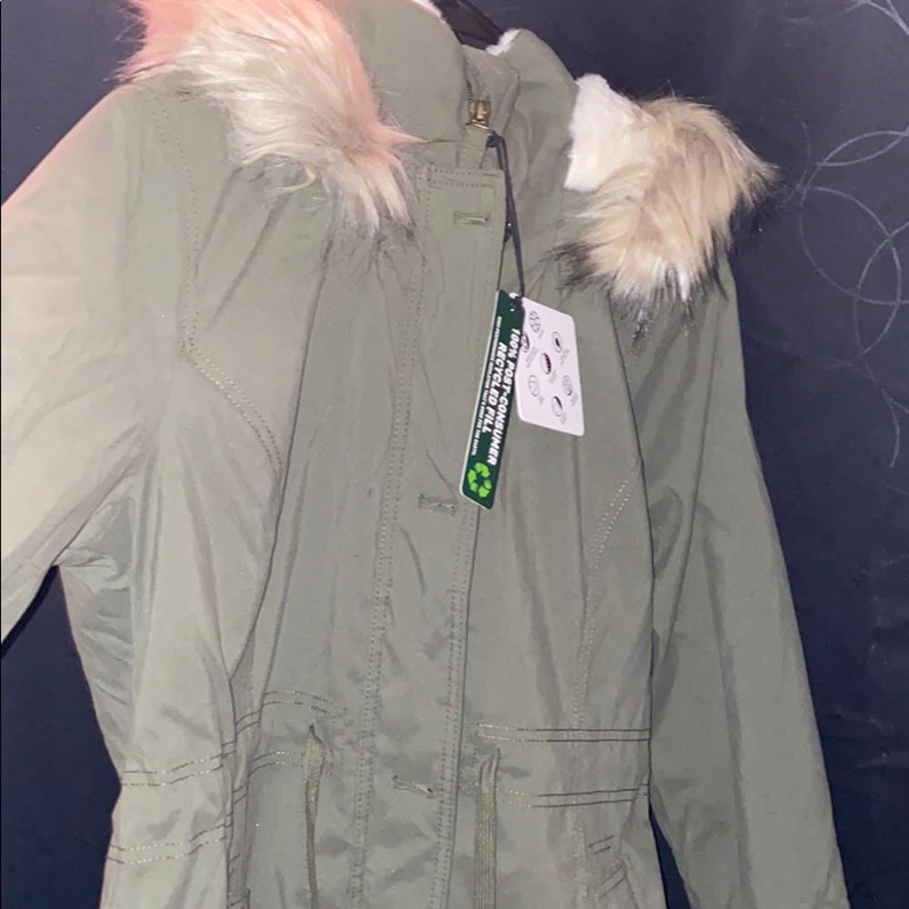 Hollister cozy- lined parka olive